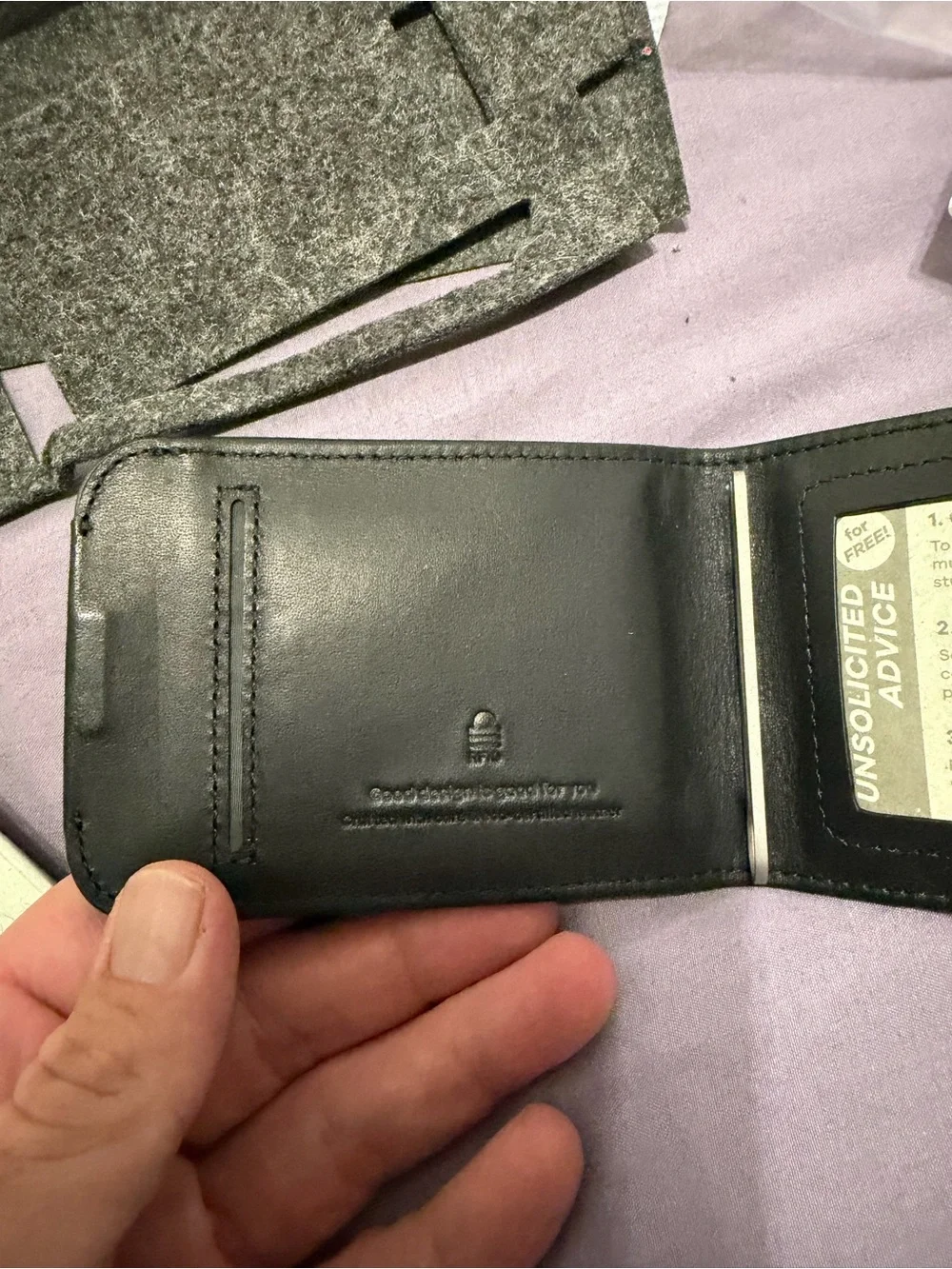 Distil Wally 5.0 premium Wally Bifold leather wallet titanium money clip